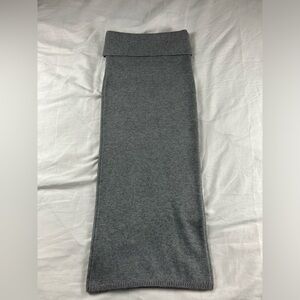 Charcoal Grey Knit Maxi Skirt